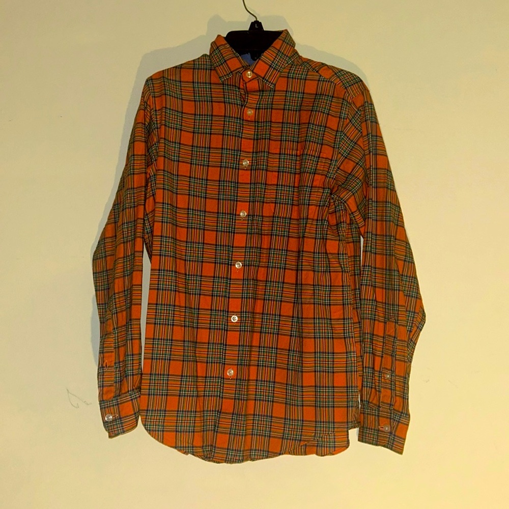 Orange and blue 100% cotten flannel